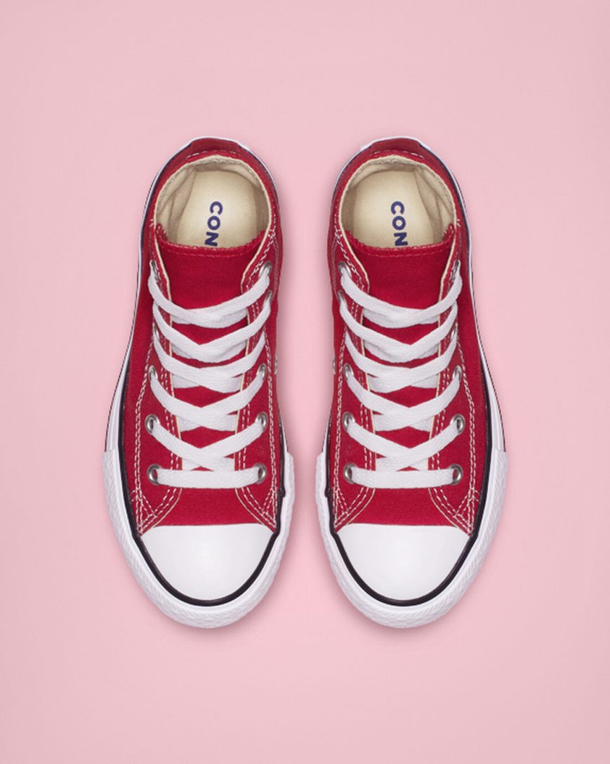 Girls' Converse Chuck Taylor All Star Classic High Top Shoes Red | AU 0534CR